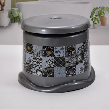 4050 large capacity plastic bathroom set of 7pieces (1pc big tub 1pc bucket1pc dustbin mug soap case dustpan stool)