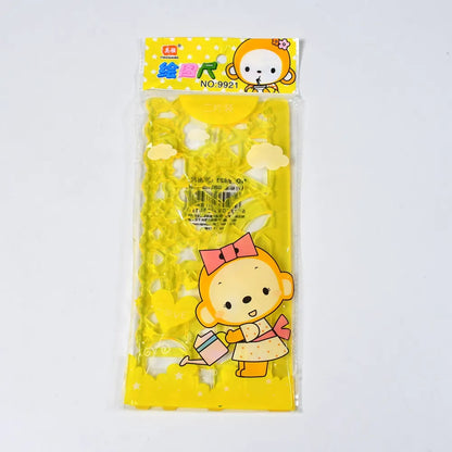 4085 clear green circle triangle square rectangle template drawing ruler scale suitable for school use (2pc) home