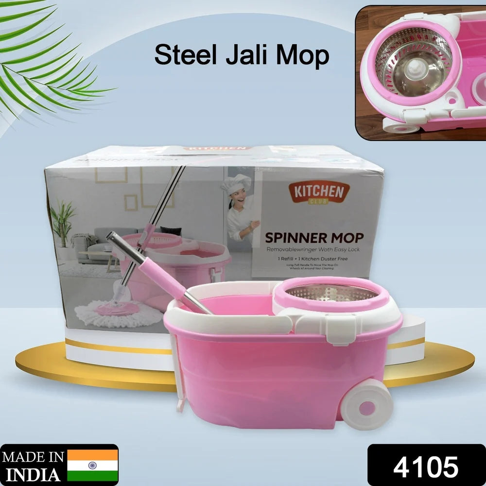 Spin mop cleaning system