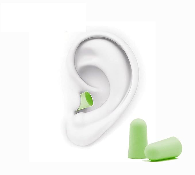 Noise-reducing foam ear plugs