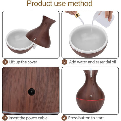 Mini Wooden Vase Pot Diffuser