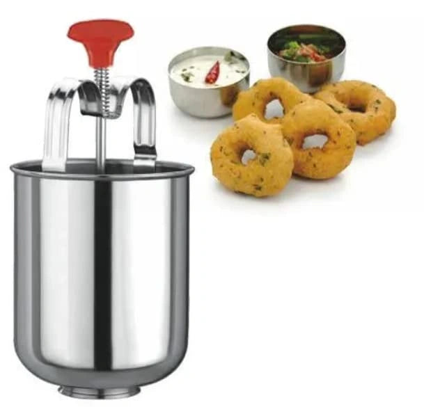 Stainless steel medu vada maker with stand