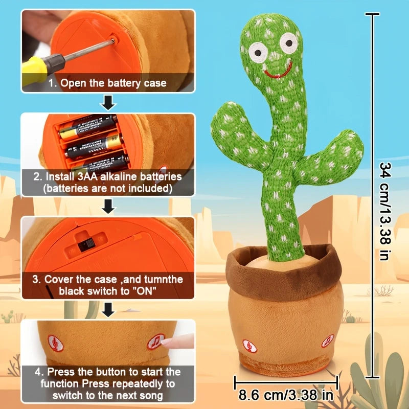 Musical dancing cactus toy