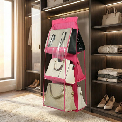 6-Pocket Hanging Purse Organizer