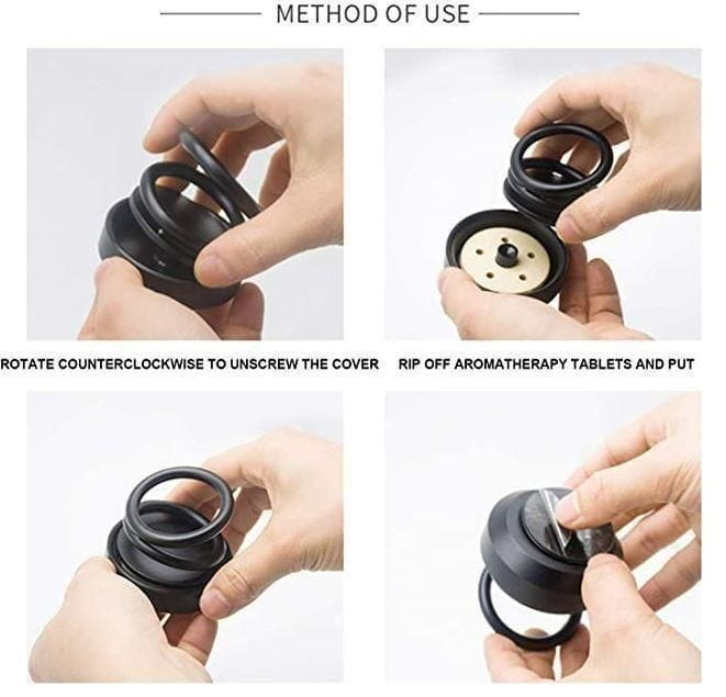 Solar energy rotating ring with long lasting french organic fragrance
