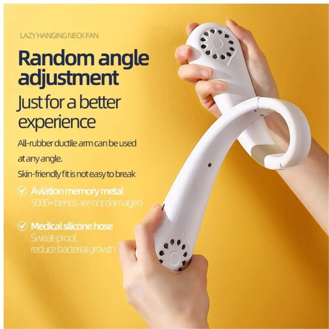 Hands free cooling neck fan