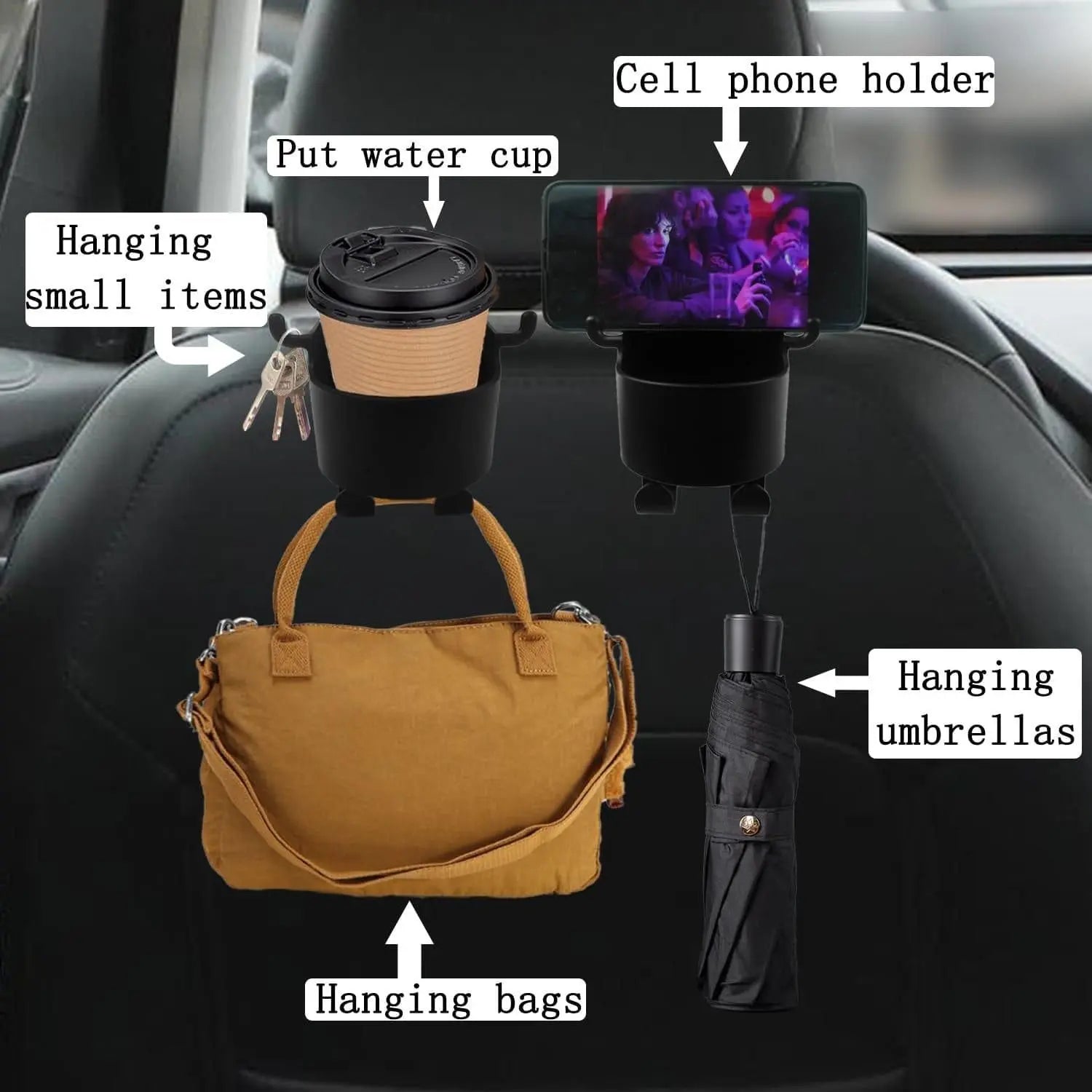 Hanging storage cup & mobile holder – pack of 2