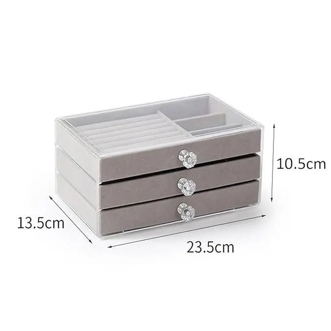 3 layer jewellery storage box
