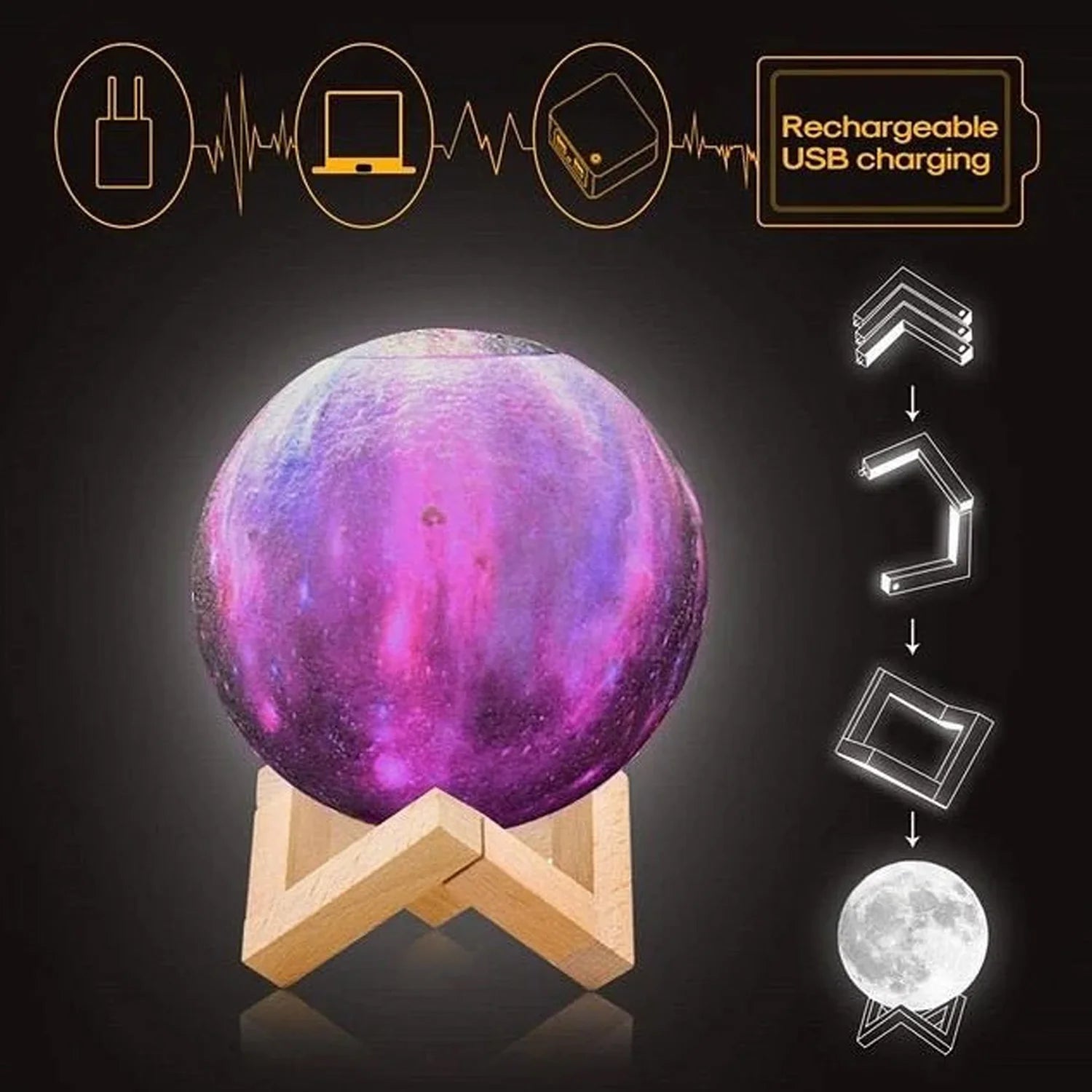 3d moon lamp humidifier