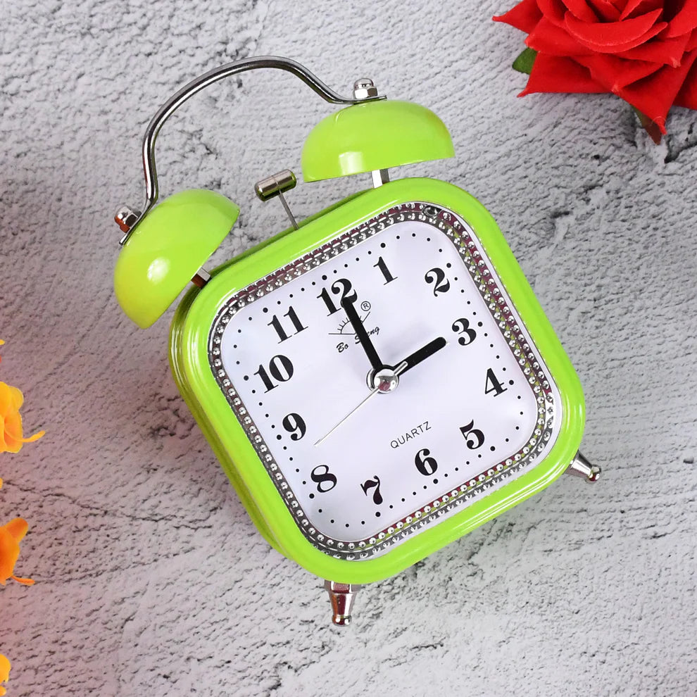Silent metal alarm clock