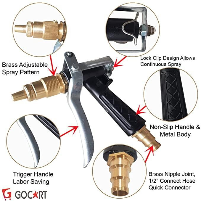 Metal trigger brass nozzle water spray gun