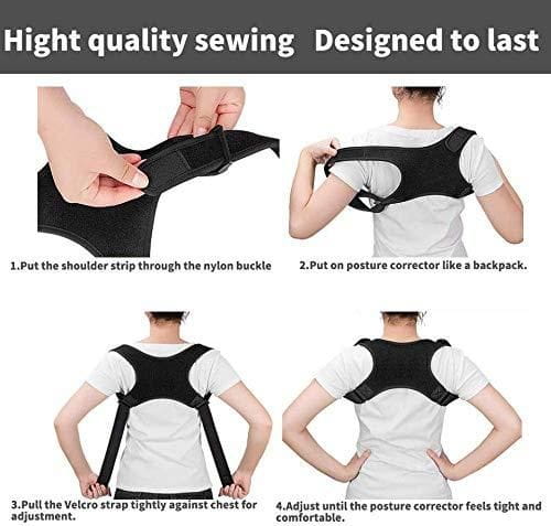 Adjustable posture corrector back support children shoulder belt