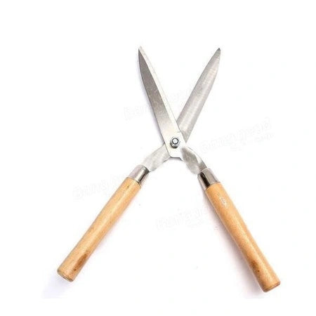Ergonomic wooden hedge shears