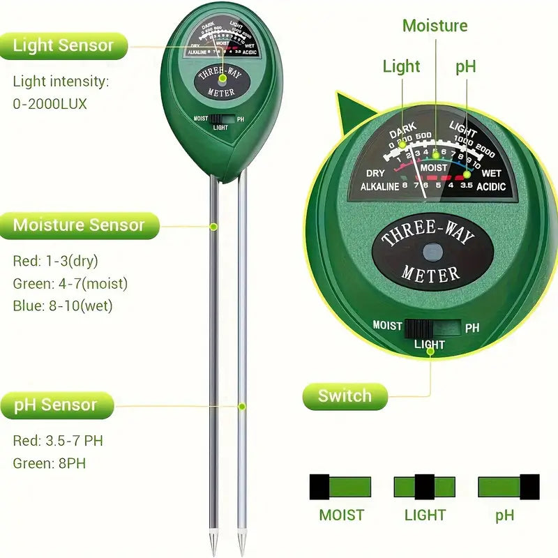 Sulfar 3-in-1 soil tester