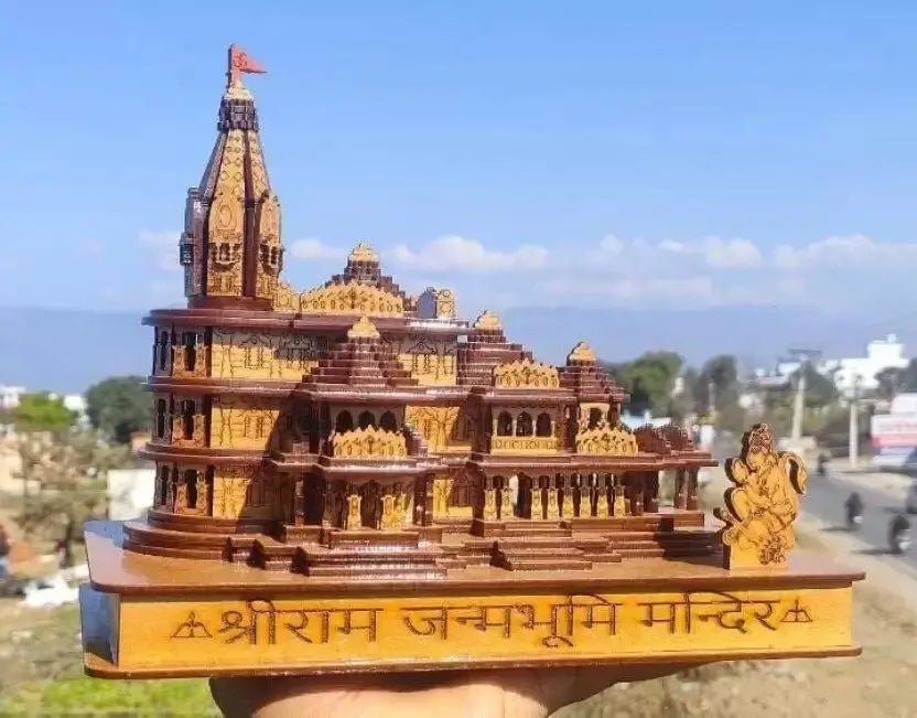 Shri ram mandir ayodhya 3d wooden temple