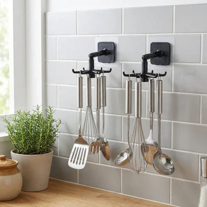 4650 360 rotatable hooks for hanging (pack of 2) (brown box) - home & kitchen