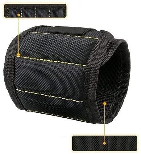 Magnetic wrist band for holding small metal accessories & tools