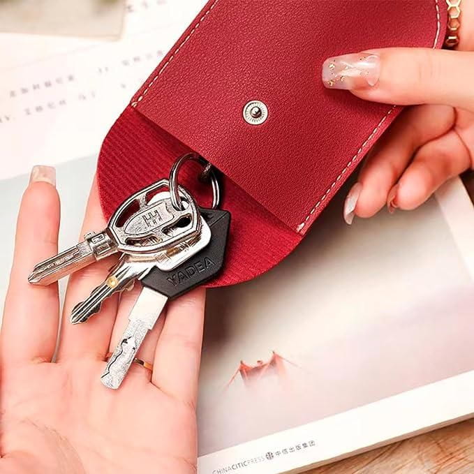 Pu leather car key case creative pull-out cover (pack of 2)