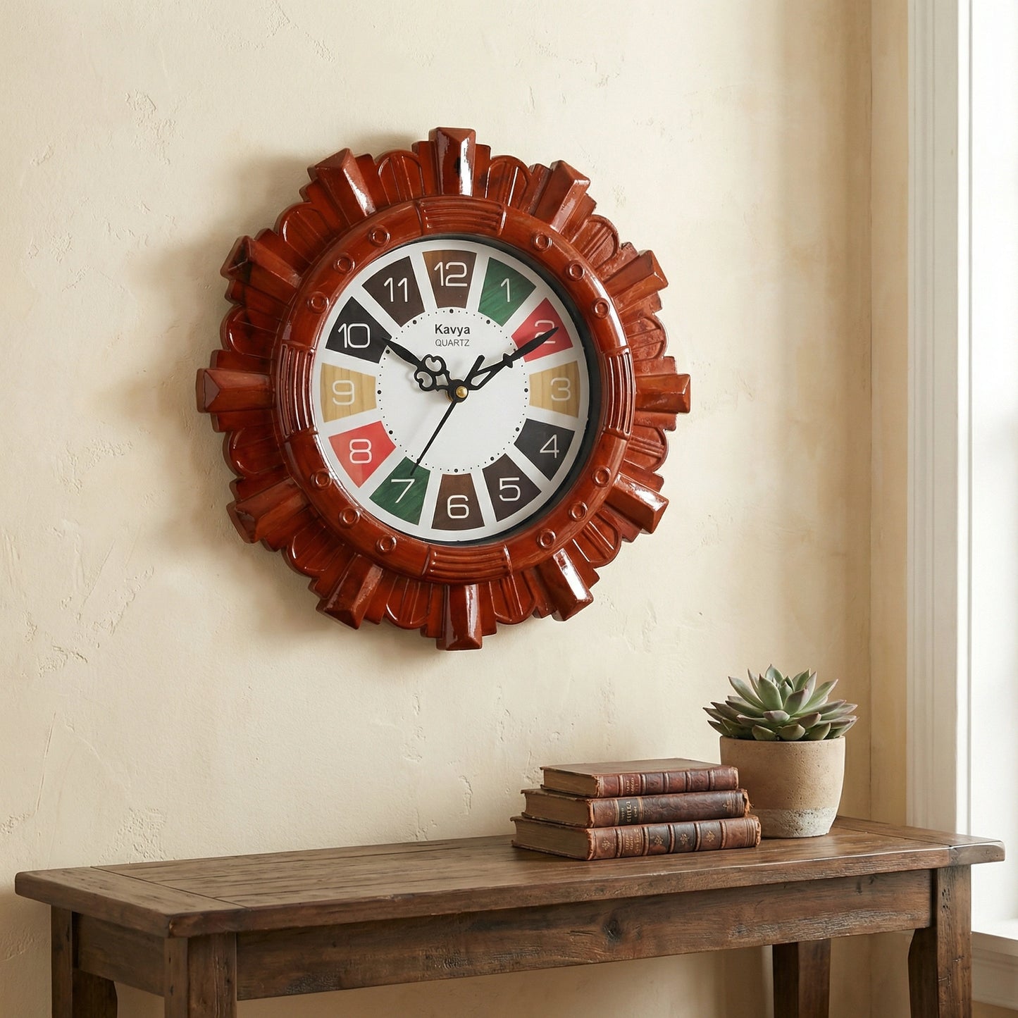 Wooden-Look Wall Clock