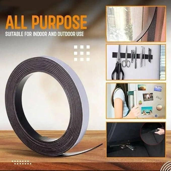 Self adhesive magnetic tape