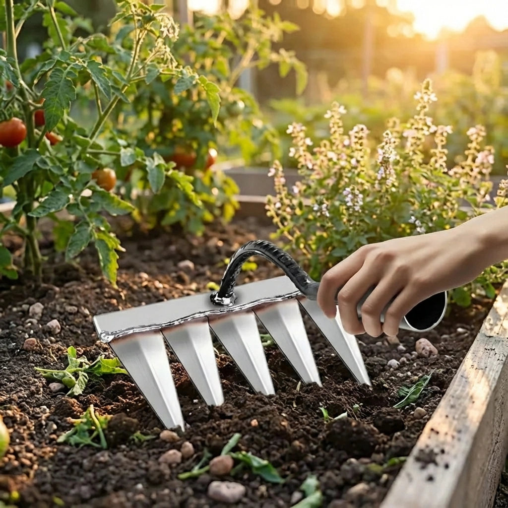 5 Teeth Steel Nail Rake