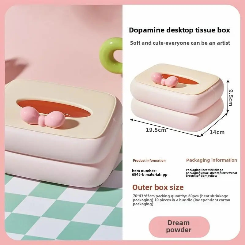 Creative square tissue box holder