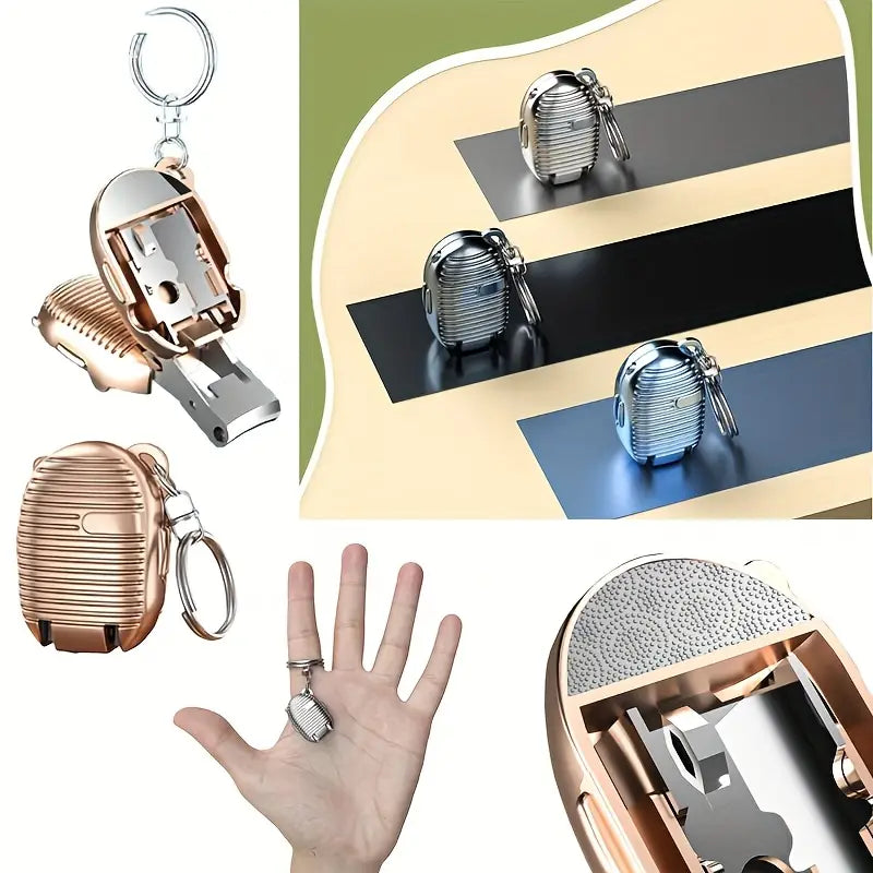 Portable keychain nail clipper
