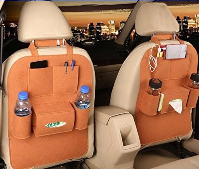 Compatible multi-pocket seat back storage bag organizer holders pack of 2