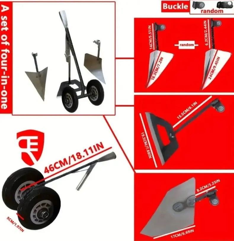 Garden tool supporter – double wheel