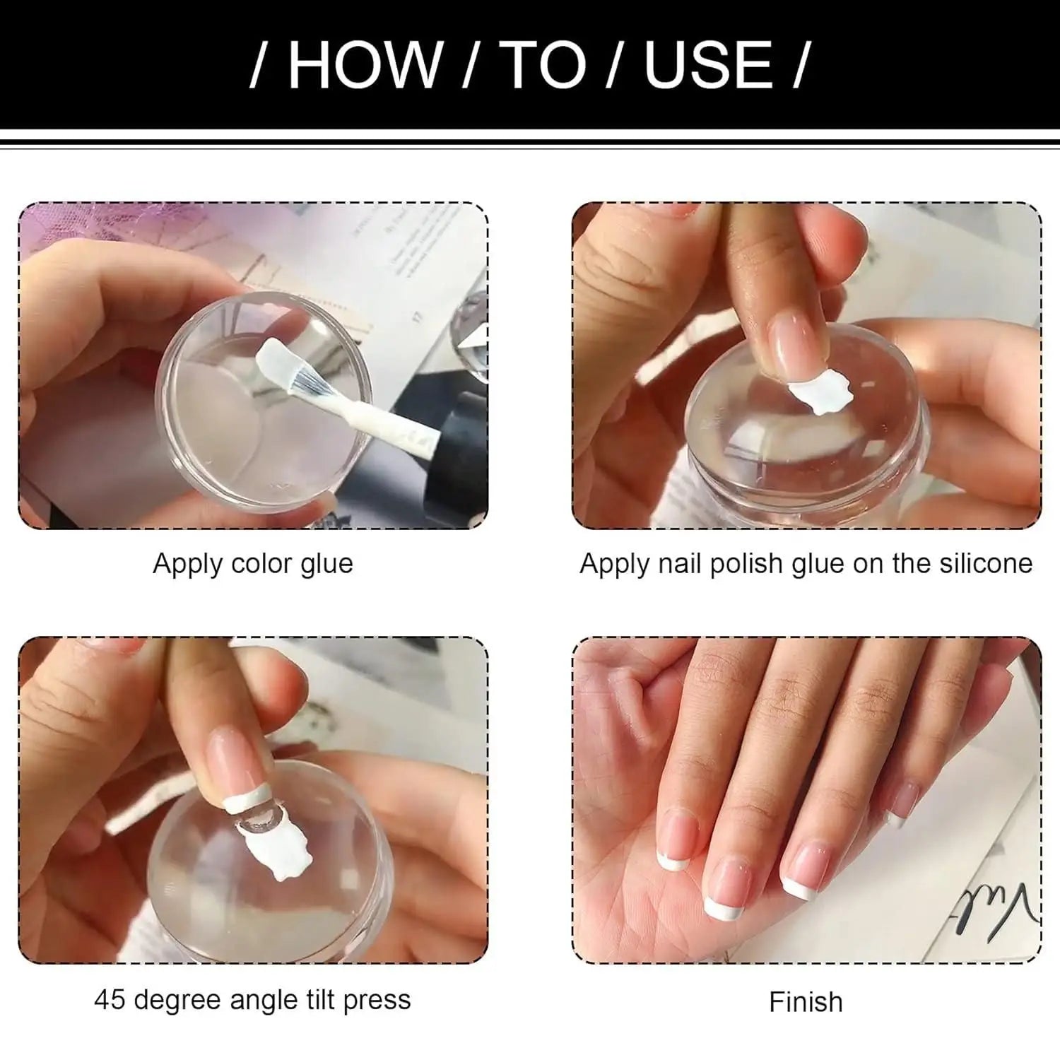 Silicone nail stamper
