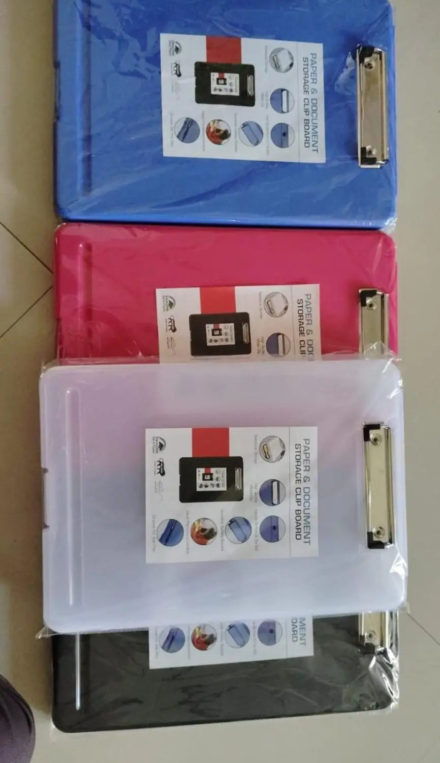 Clipboard paper holder storage writing pad with plastic ideal for office nurse students teachers sales