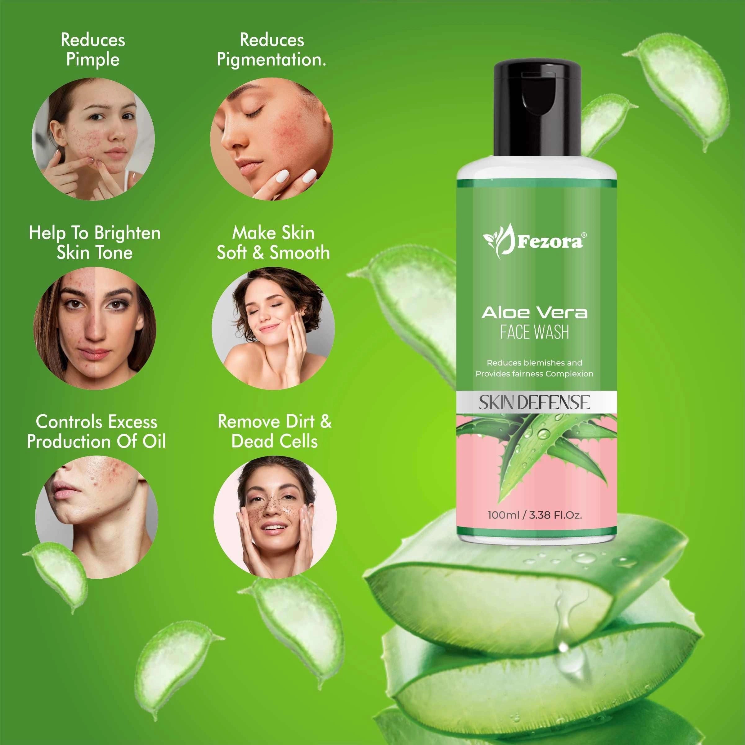 Fezora aloe vera face wash – 100ml