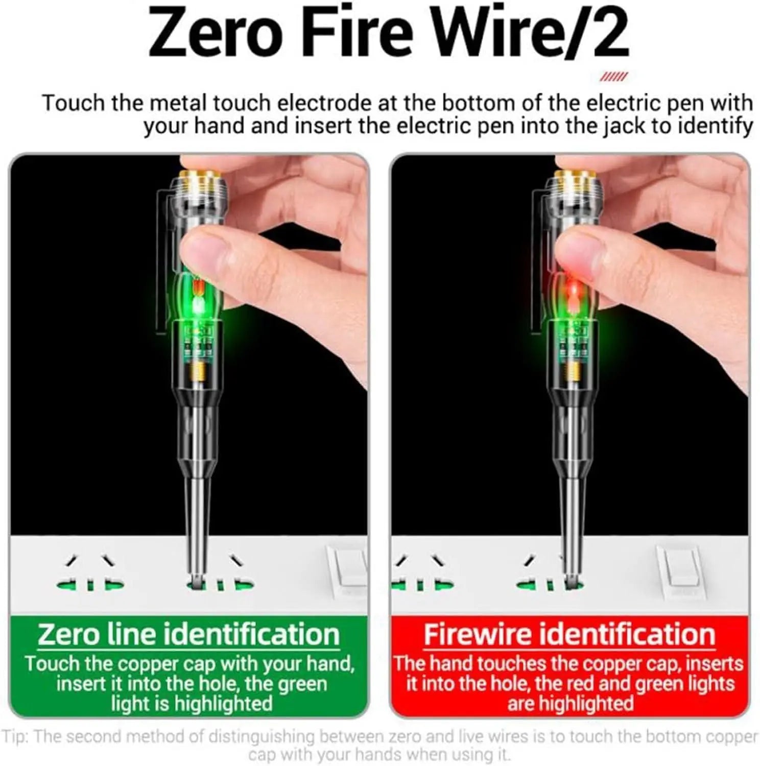 Battery powered electrical tester pen