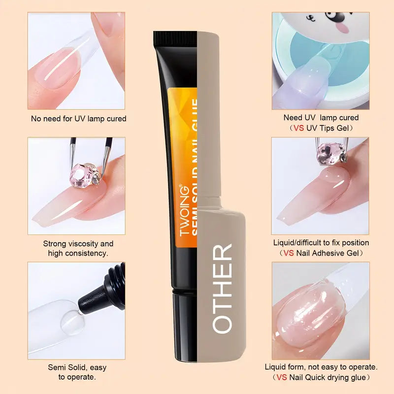 Quick dry nail glue (pack of 2)