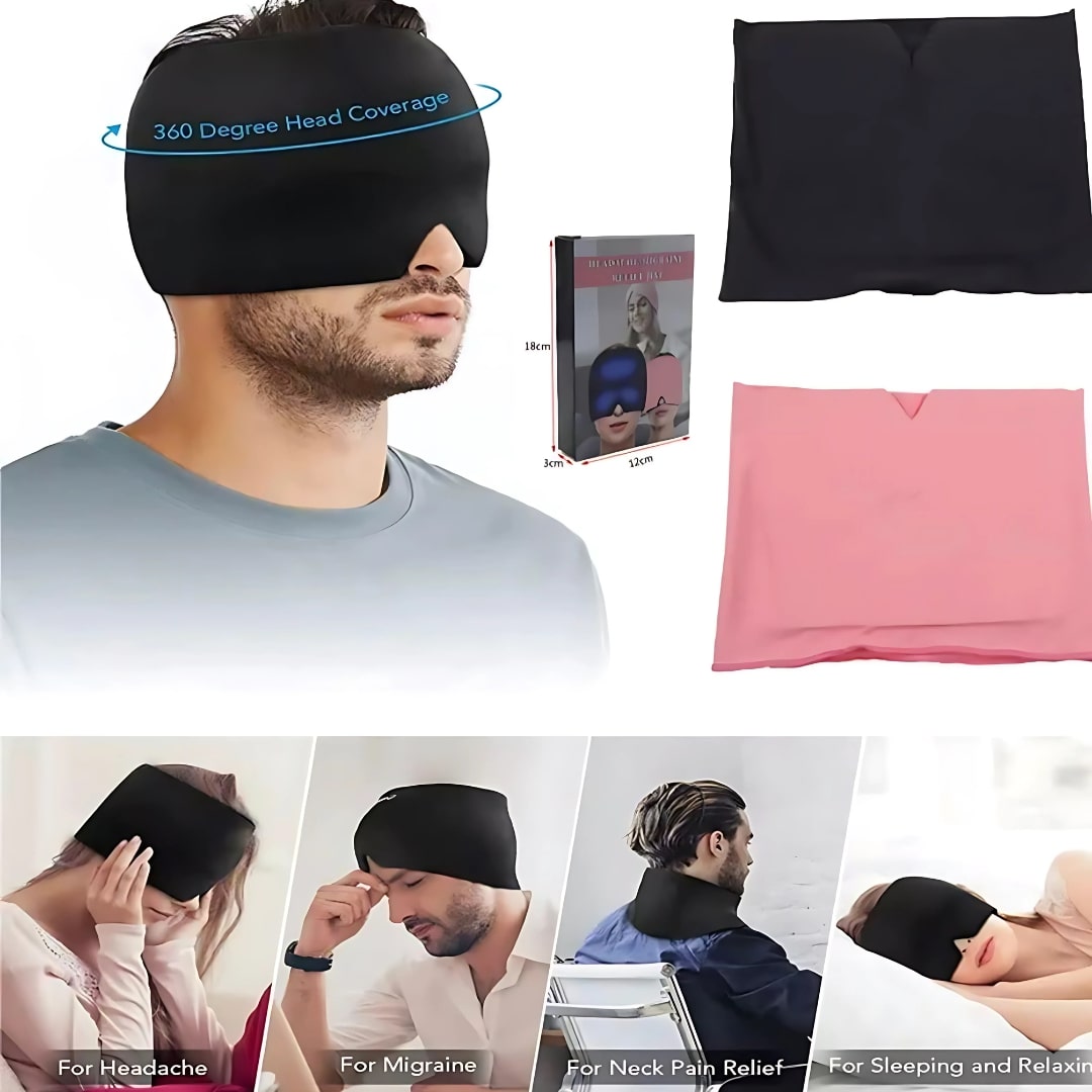 360° Cooling Migraine Relief Cap - Health & Beauty