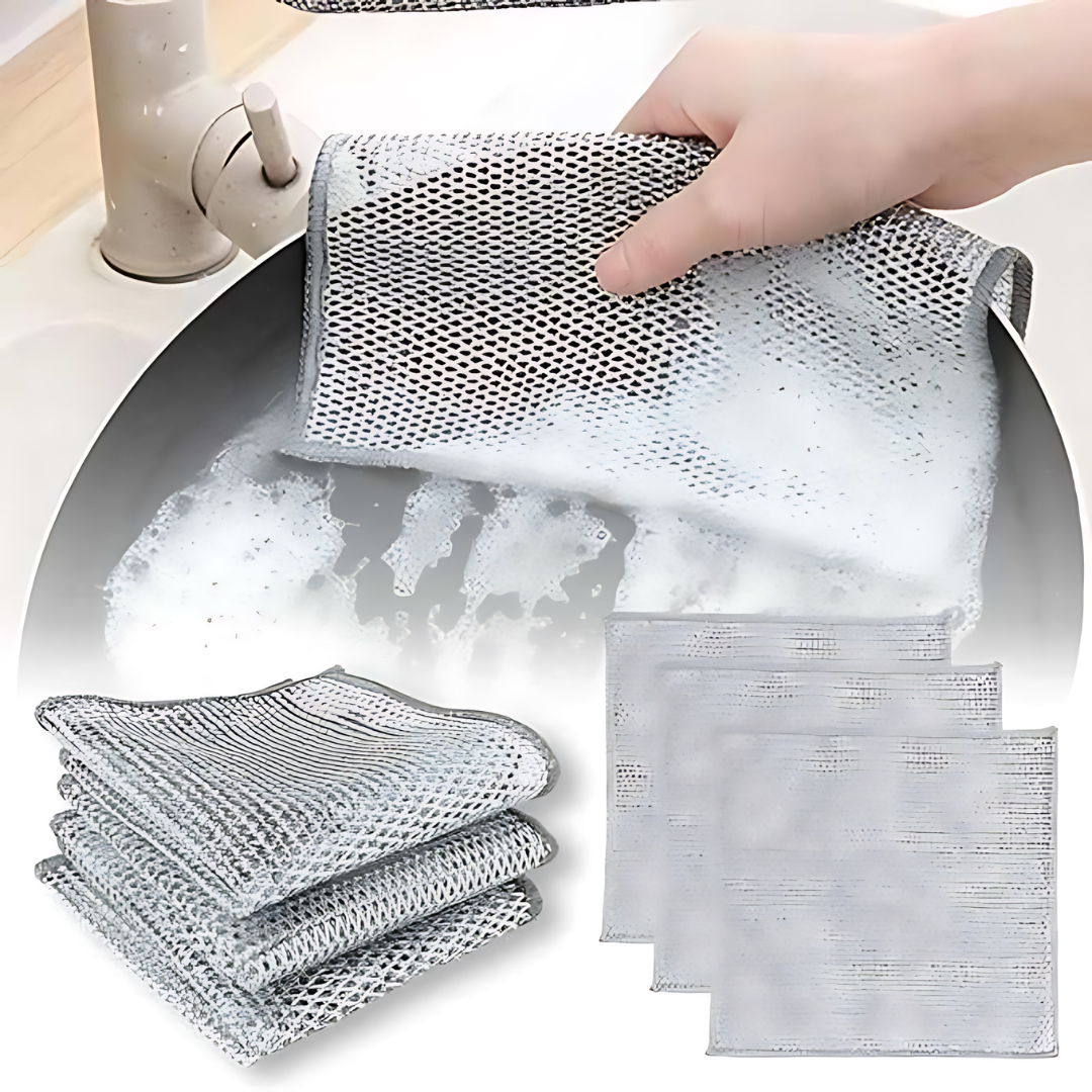 Non-scratch Dishwashing Wire Cloth (Pack of 10)