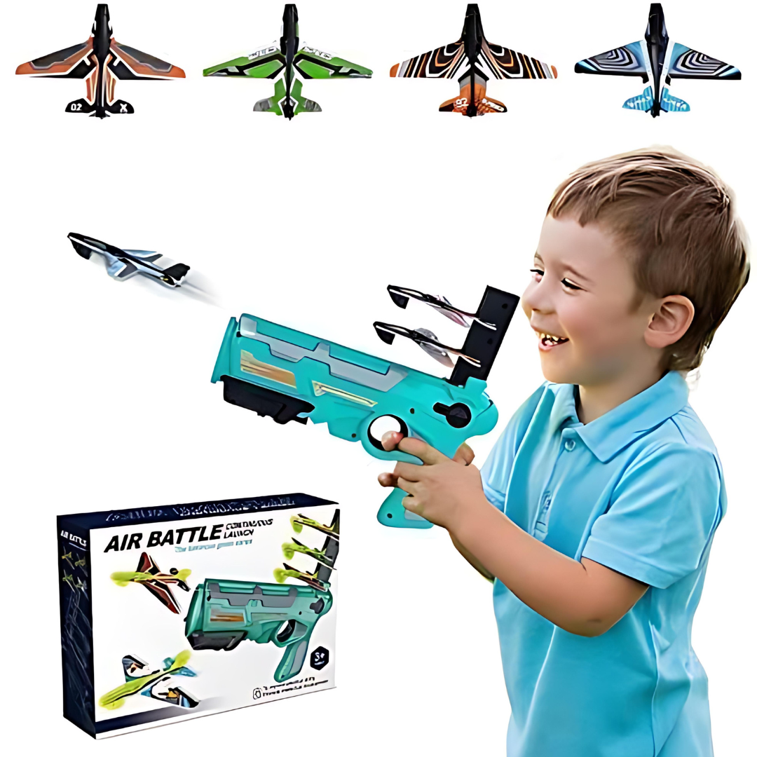 Airplane Launcher Toy with 4 Foam Planes