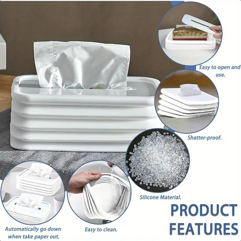 Sleek silicone tissue holder