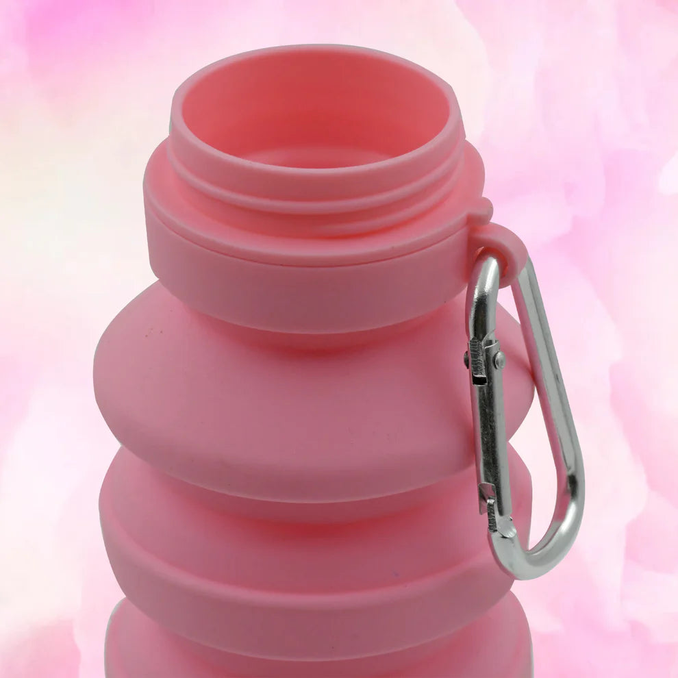 Foldable leak-proof silicone water bottle