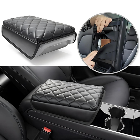 Leather Waterproof Armrest Seat Box Cover Pad Protector