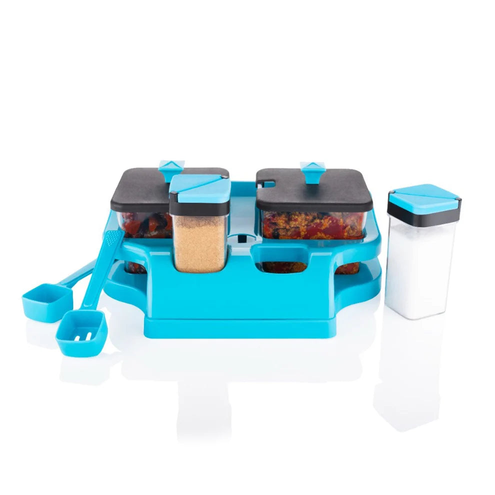 Spice jar set with tray