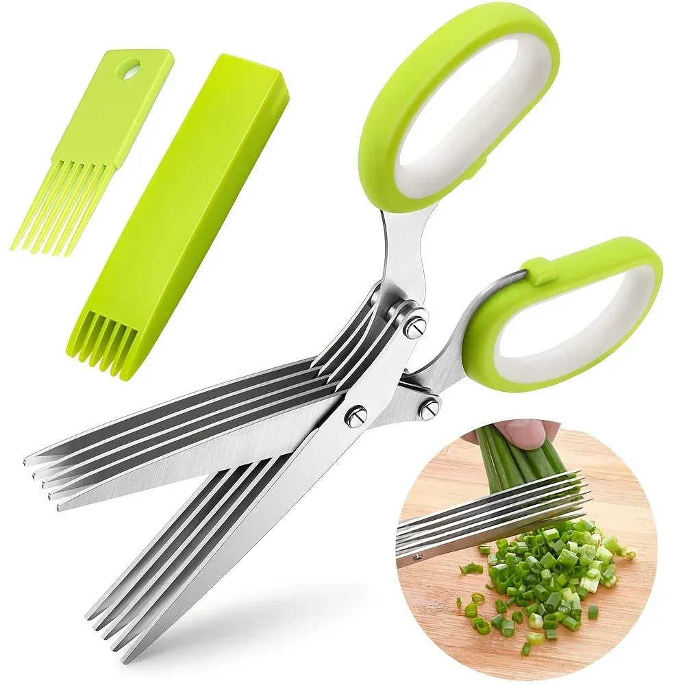5-blade herb scissors - home & kitchen