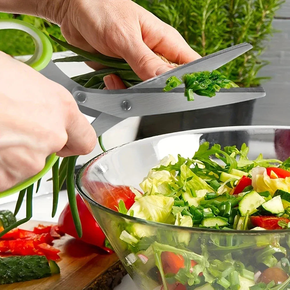 5-blade herb scissors - home & kitchen