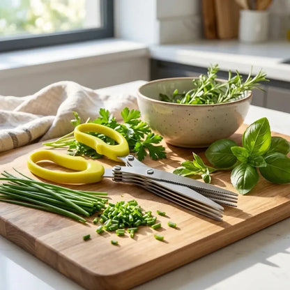 5-blade herb & vegetable scissors - home kitchen
