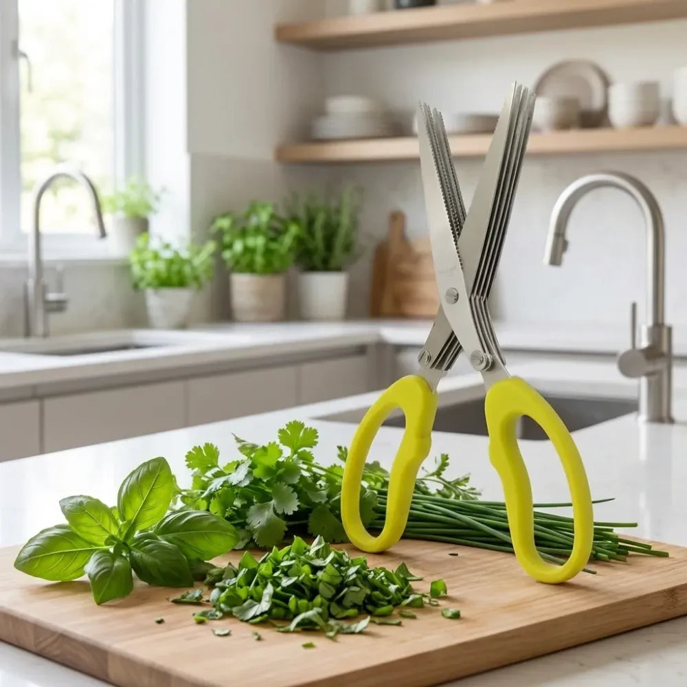 5-blade herb & vegetable scissors - home kitchen