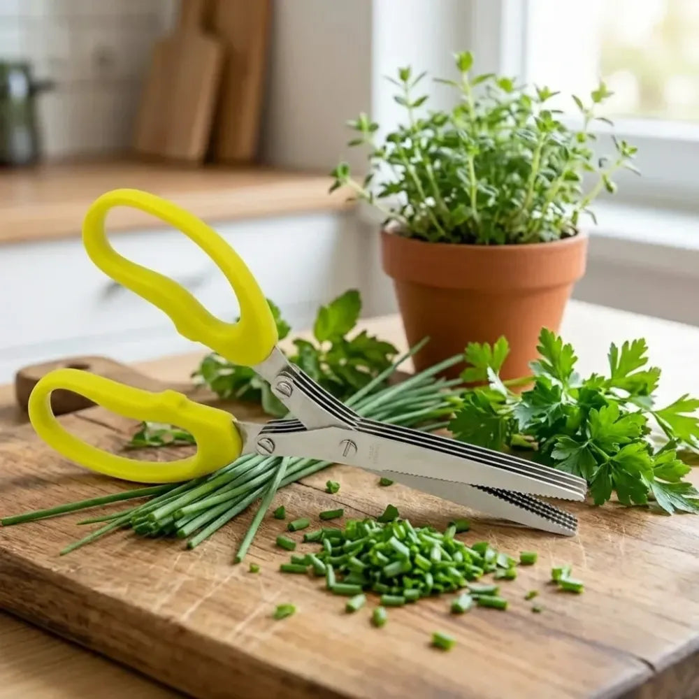 5-blade herb & vegetable scissors - home kitchen