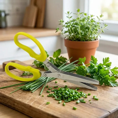 5-blade herb & vegetable scissors - home kitchen