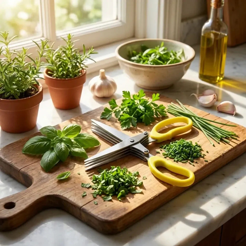 5-blade herb & vegetable scissors - home kitchen