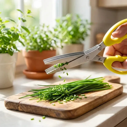 5-blade herb & vegetable scissors - home kitchen