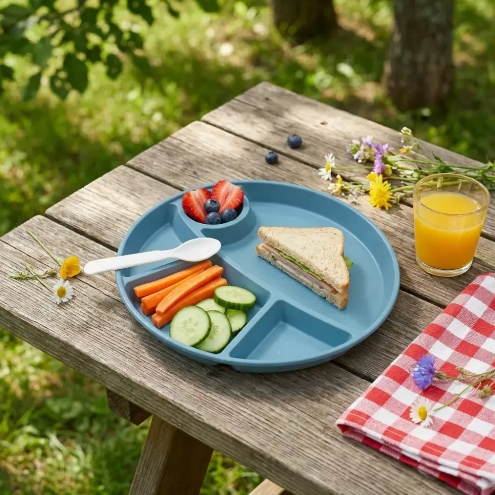 5 compartment eco plate - home & kitchen